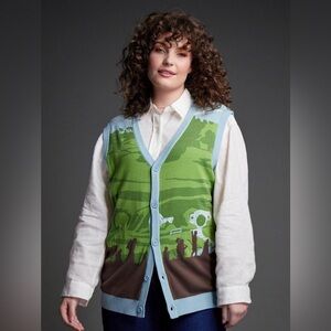 The Lord Of The Rings Shire Scenic Intarsia Vest size Large Brand New